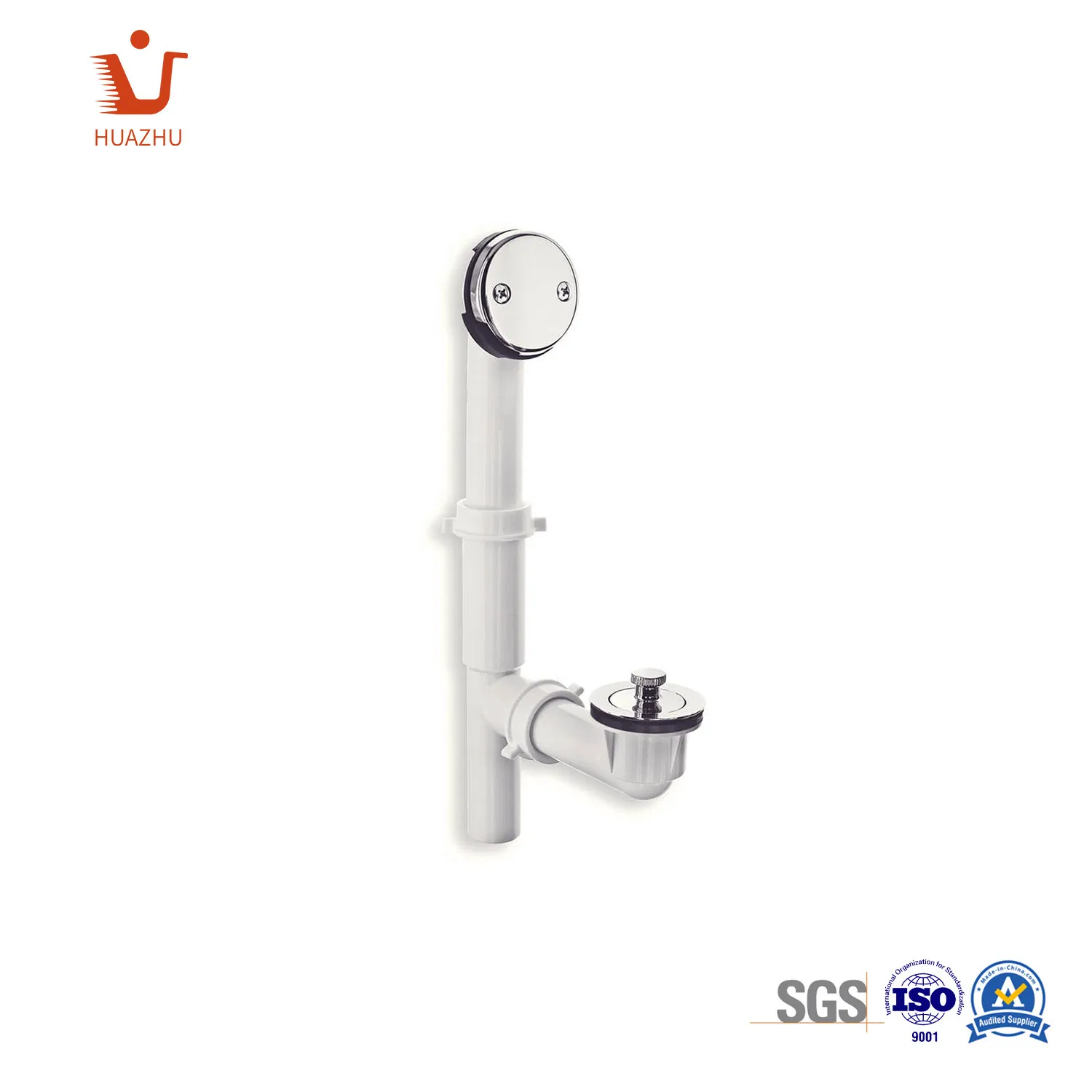 Polished Chrome Corrugated Bath Drain Kit