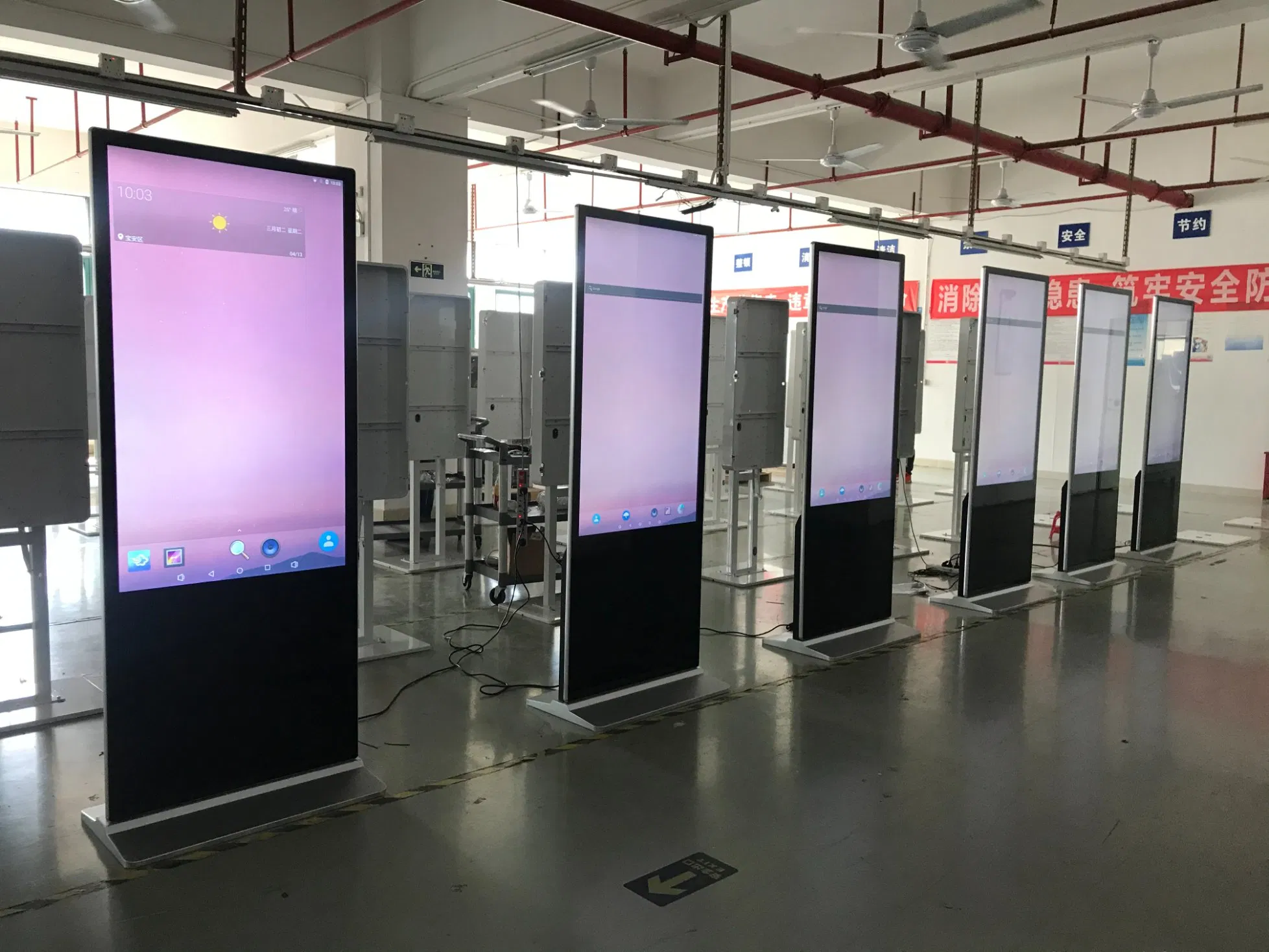 OEM ODM Advertising Screen Advertising Player 65 Inch Ultrathin Vertical Kiosk LED / LCD Digital Signage Touch Screen Kiosk Advertising Display