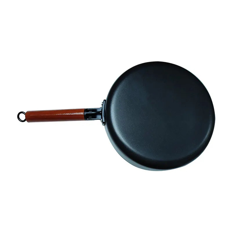 Traditional Hand Hammered Carbon Steel Pow Wok with Wooden and Steel Helper Handle