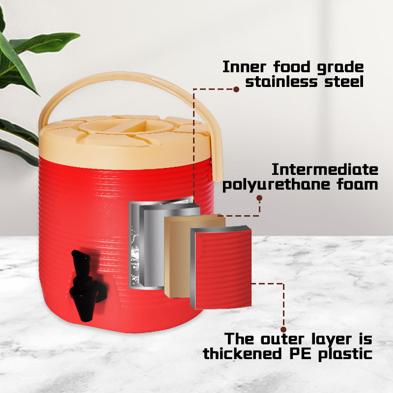 Daosheng 15L Restaurant with Tap Stainless Steel Keep Warm Milk Tea Drink Beverage Juice Dispenser