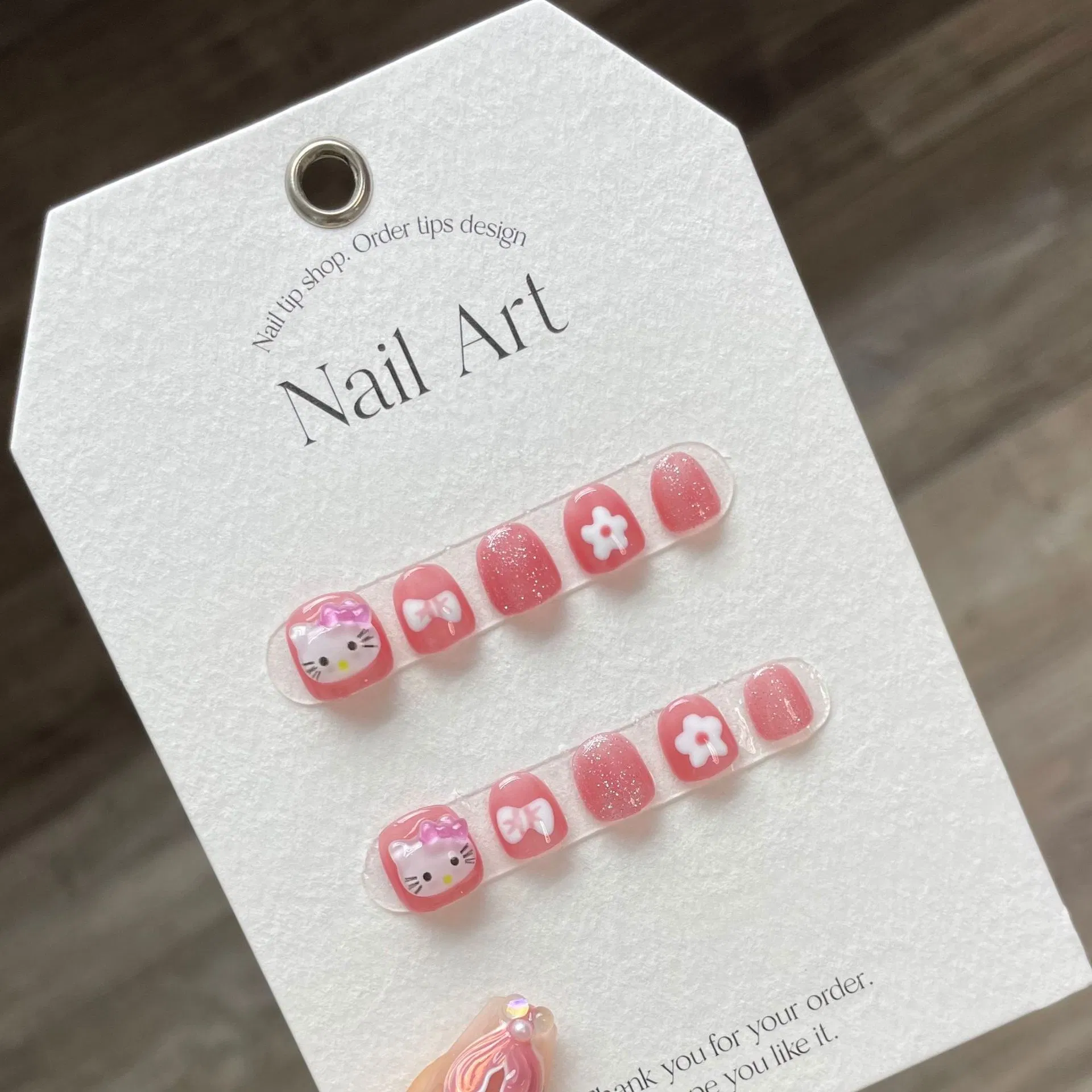 Children Removable Nail Stickers for Aged 3-10 Wear Handmade False Nails
