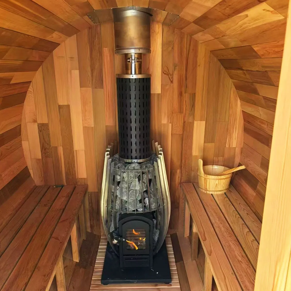 Дровяная печь для сауны из нержавеющей стали