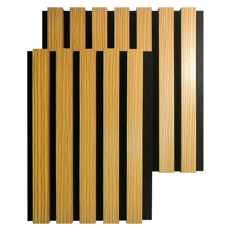 Customized 3D Decorative Wooden Acoustic Panels Ceiling Wall Panel Polyester Wooden Grating Sound Absorbing Panels