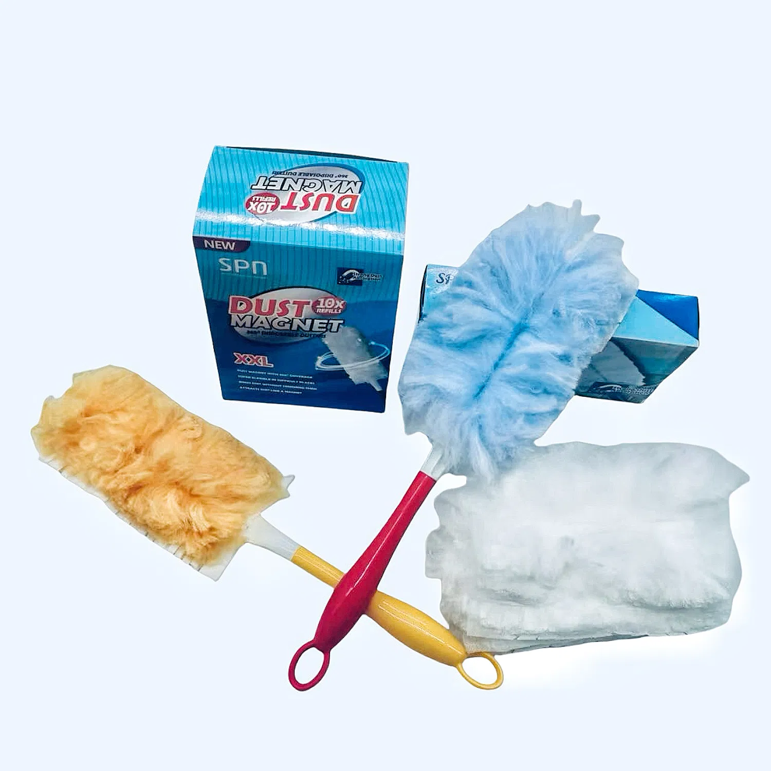 Lightweight Disposable Microfiber Duster with Multiple Replacement Microfiber Dusters