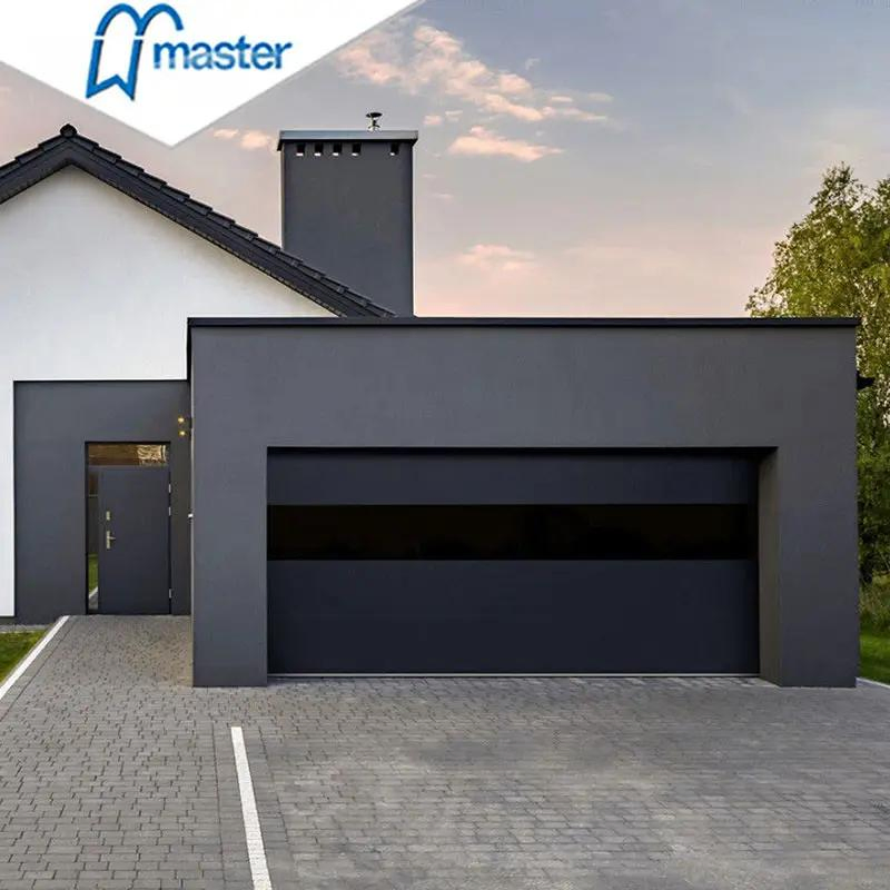 Frameless Glass Aluminum Garage Door with Insulation