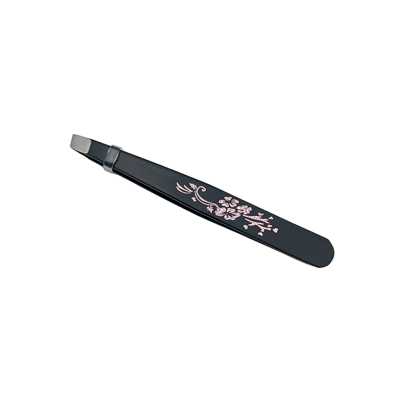 Professional Slanted Hair Removal Tool Stainless Steel Eyebrow Tweezer for Eyelash Extension