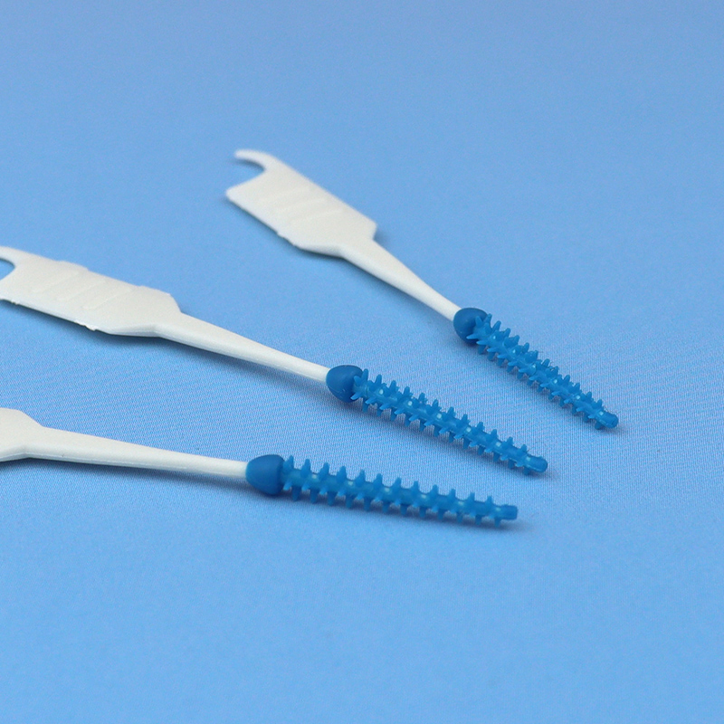 Soft Silicone I-Shape Interdental Brush Food-Grade Material Orthodontic Double Head Toothpick