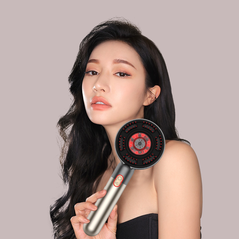 Умный массажер для головы с EMS и красным светом