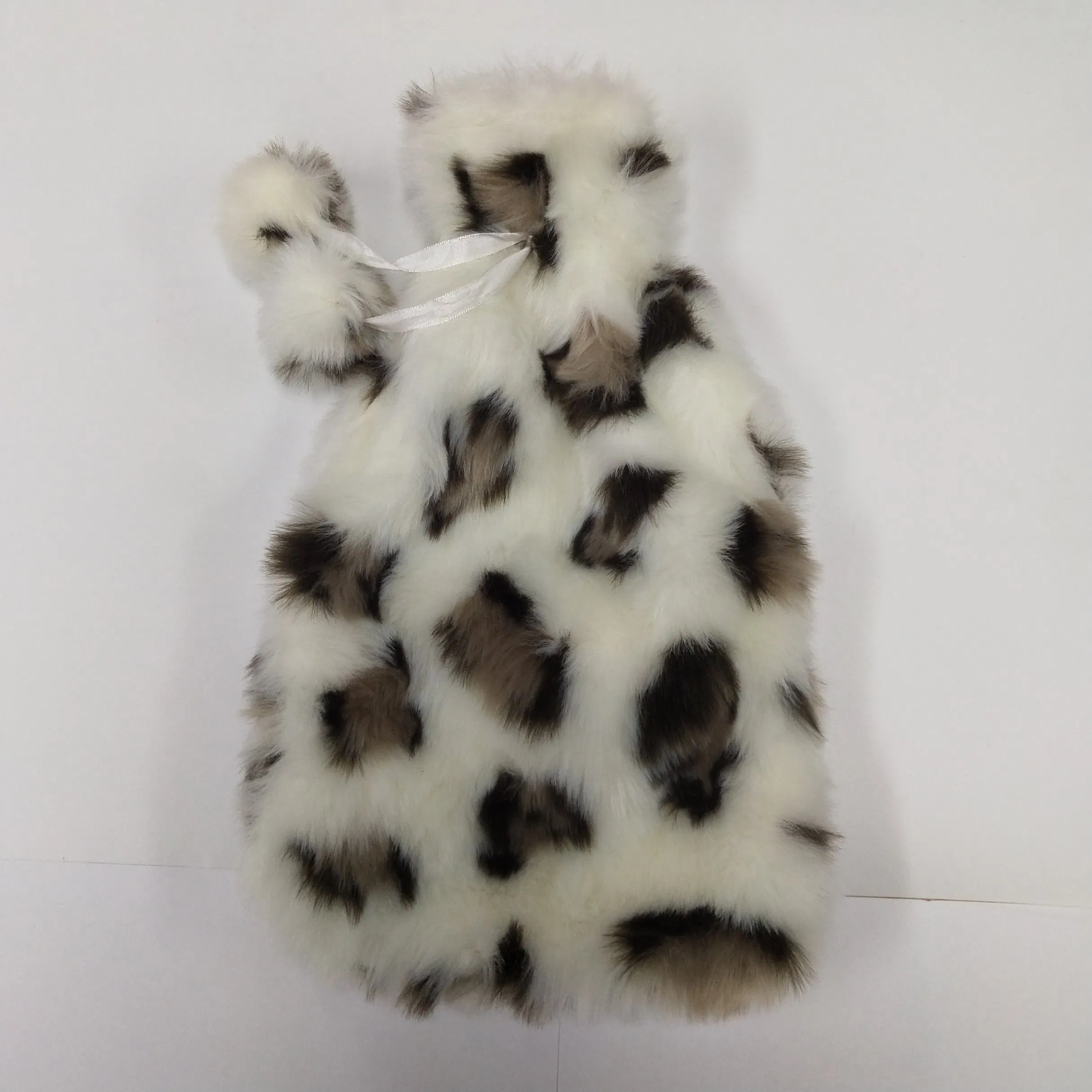Antique Style Flower Pattern Plush Cover for Hot Water Bottle
