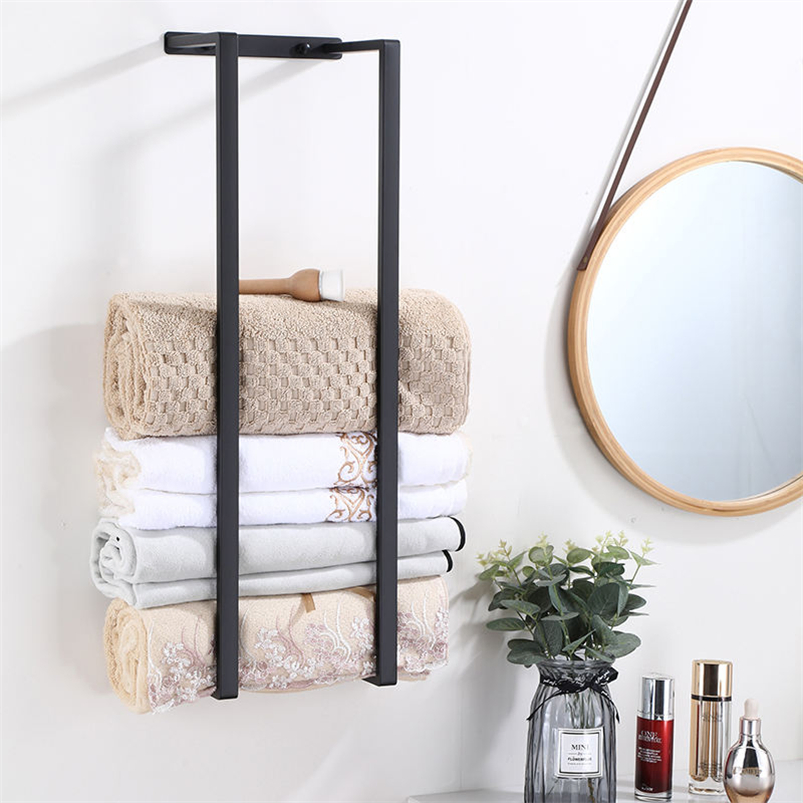 Матовый черный полотенцесушитель из нержавеющей стали