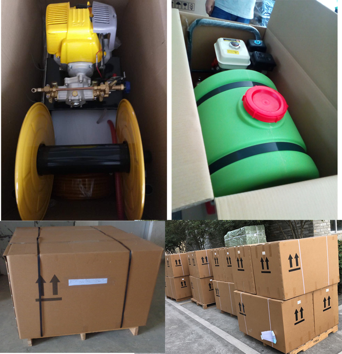 Wheeled Gasoline Motor Sprayer High-Pressure Agricultural 160L Gasoline Sprayer