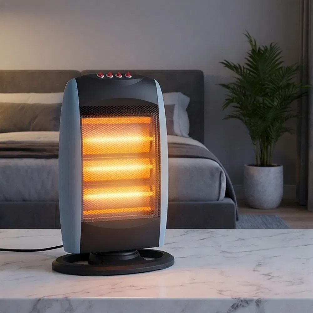 Efficient Halogen Heater for Rapid Heating and Energy Savings