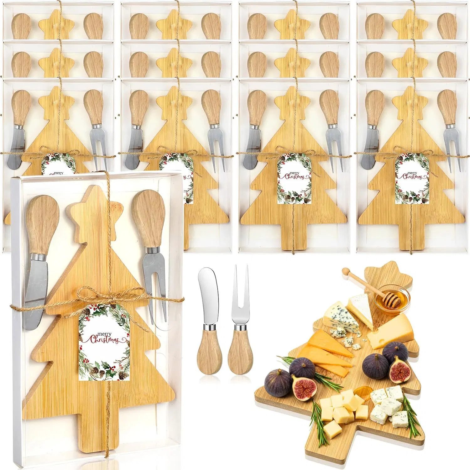 Snowflake Christmas Cutting Board Festival Serving for Cheese, Fruits & Holiday Party