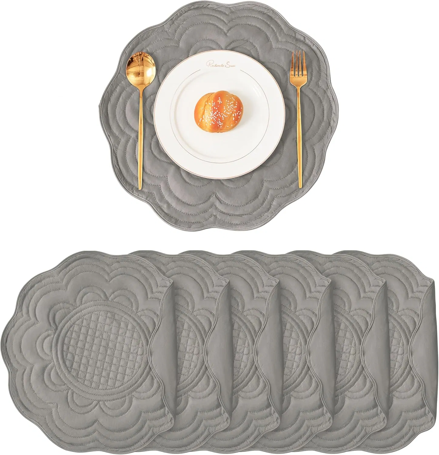 Brighthomey Microfiber Placemat Easy to Clean Machine Washable Placemats- Heat Resistant Non-Slip