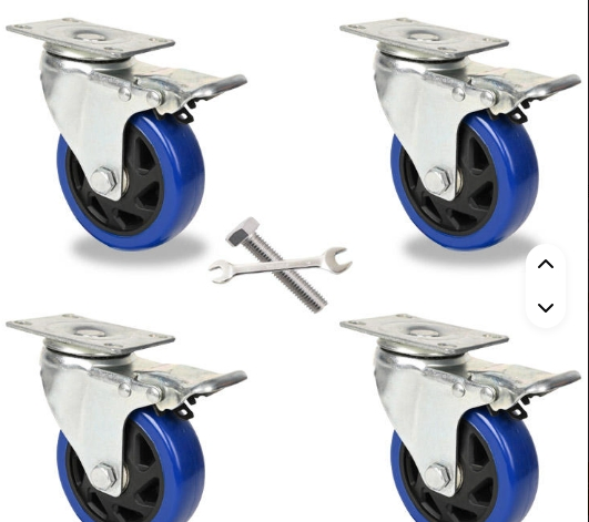 Caster Wheel Industrial Rubber Wheels for Trolley Heavy Duty Locking