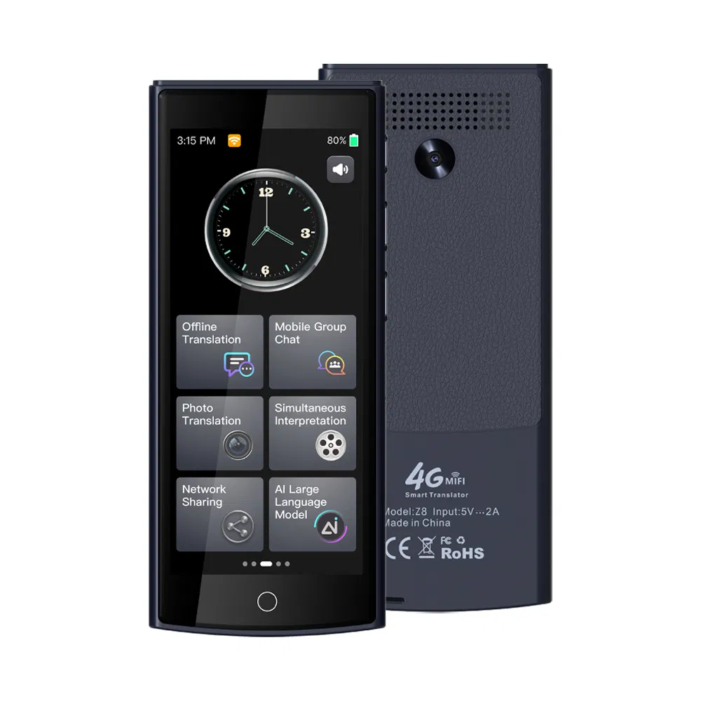 Itranstalk Chatgpt 4G Simcard Instant Translator Two Way Voice Translation with 142 Languages Recording Photo Text Translation