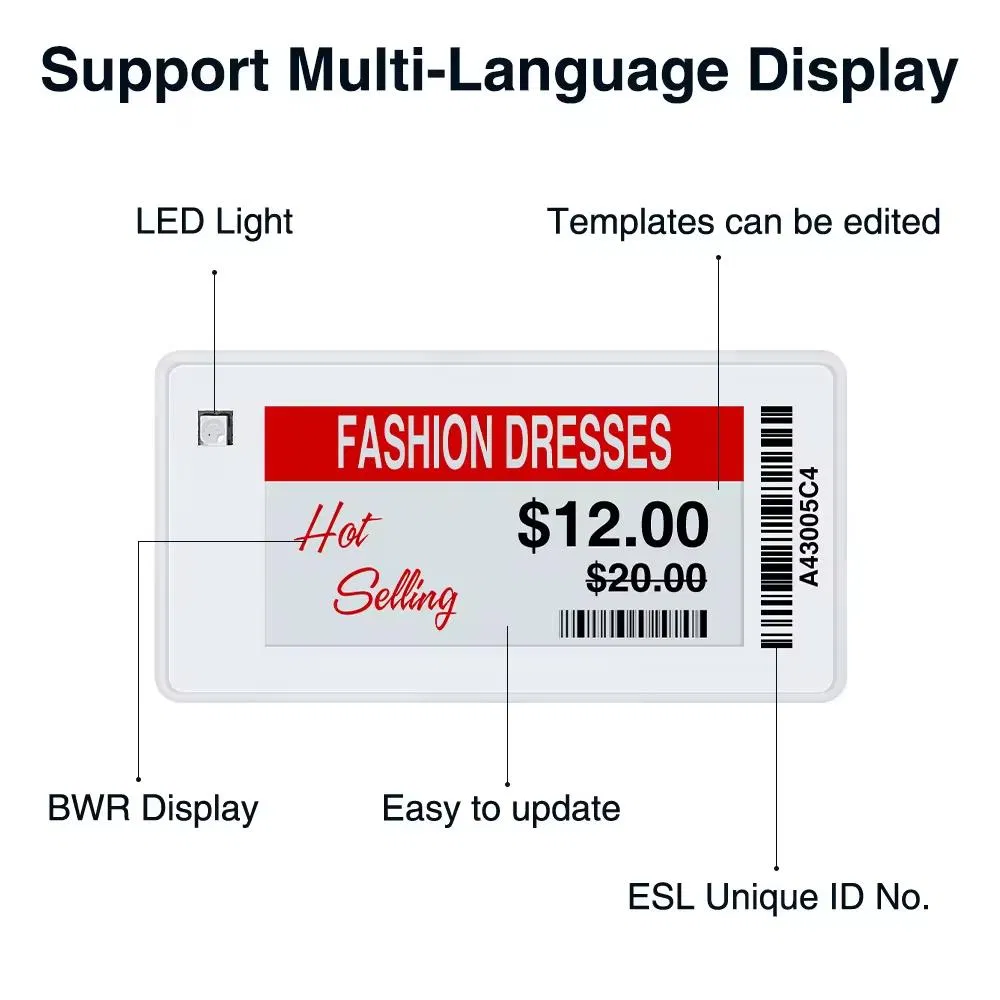 ESL 3.52-Inch Electronic Shelf Label Ink Screen Epaper Digital Intelligent Price Tag