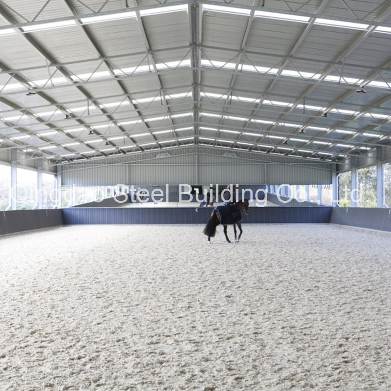 Factory Supply Customized Design Galvanized/Painted Steel Structure Covered Horse Riding Arena