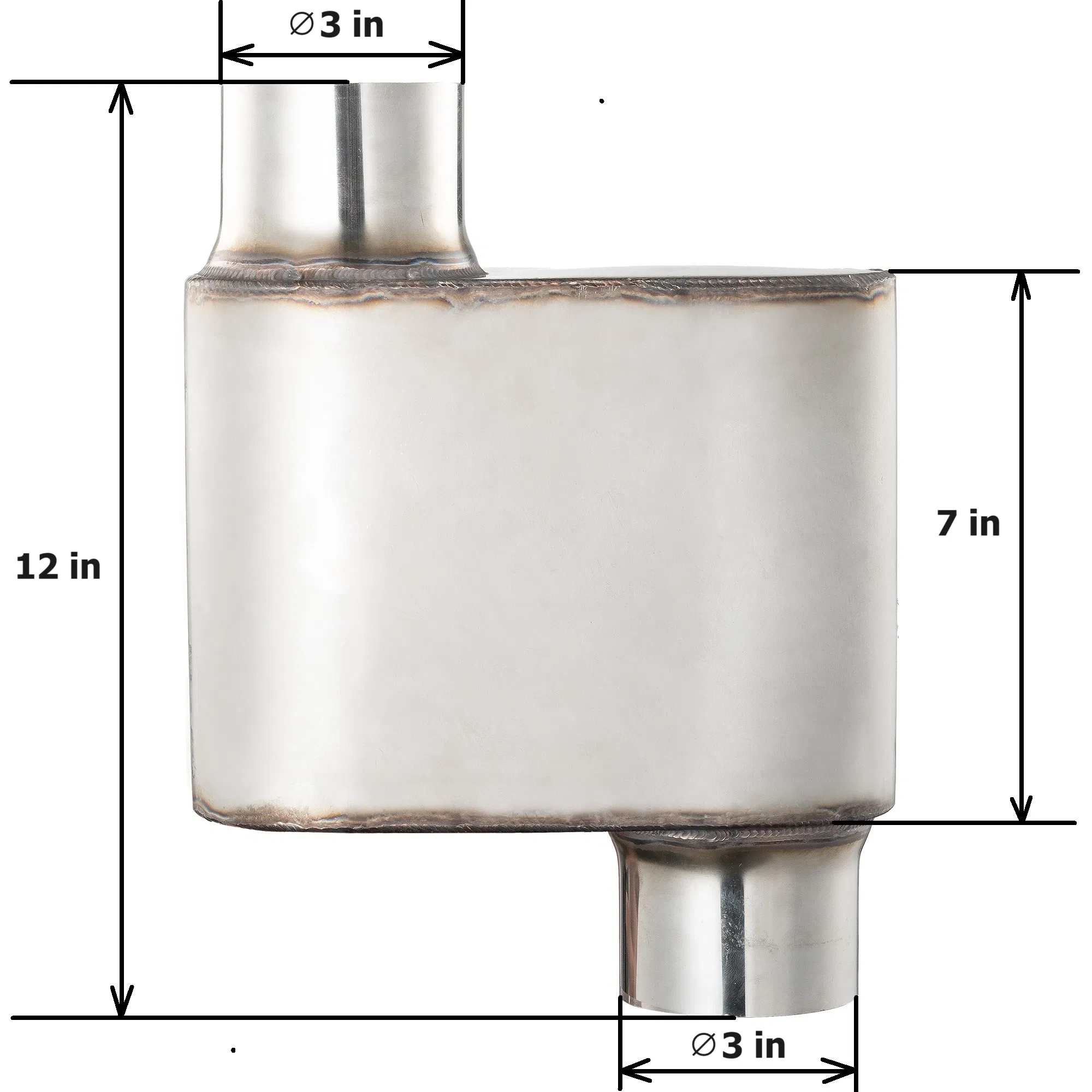 Глушитель выхлопной MAX-569476 3 дюйма стальной