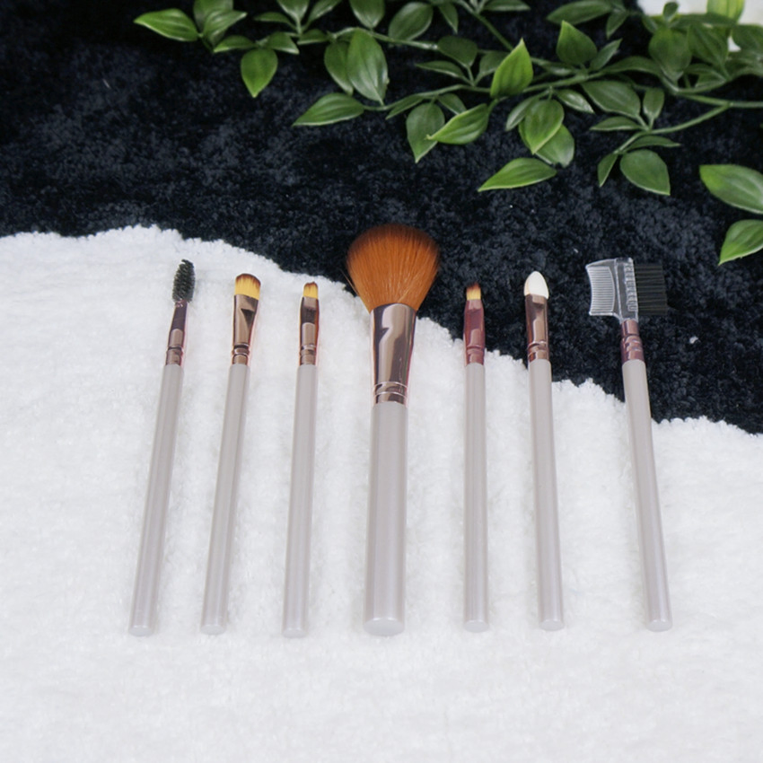 Plastic Handle Portable Eye Shadow Powder Blush Brushes Set Soft Hair Cosmetic Makeup Brush