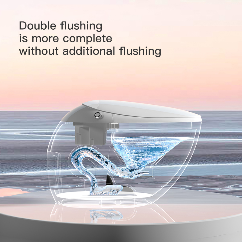 Floor Mounted Ceramic Sanitary Ware Siphonic Automatic Flush Intelligent Smart Toilet