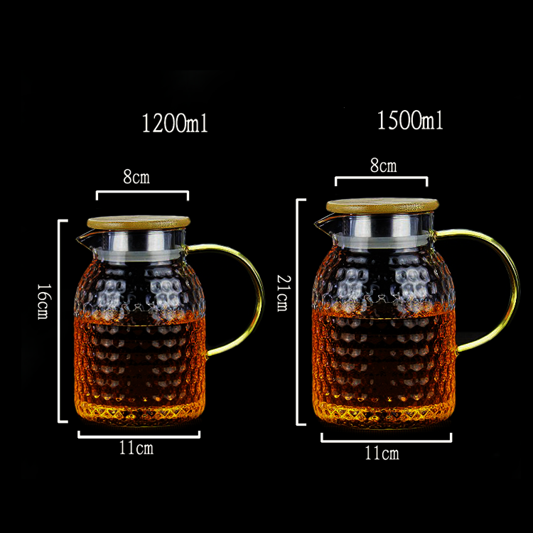 Clear High Borosilicate Glass Pitcher and Drinking Water Jug