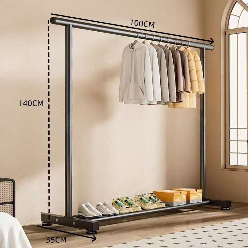 Hot Sale Wholesale Independent White Modern Bedroom Double Pole Cloth Rack