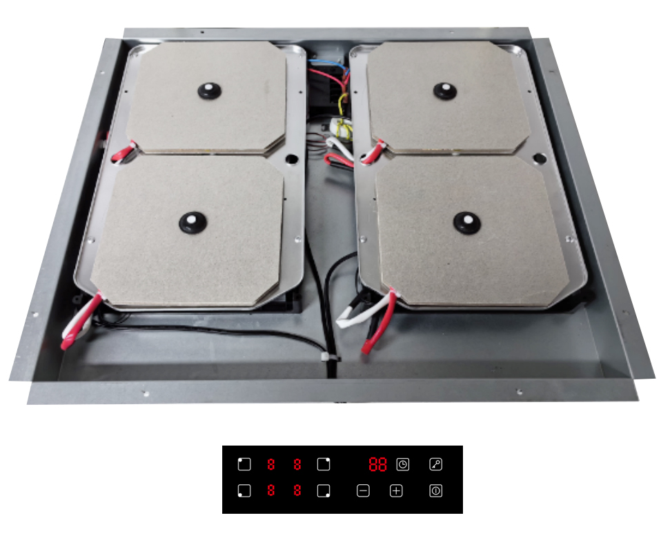Kitchen Appliances 2 Burner Invisible Induction Cooktop with Touch Control Induction Stove