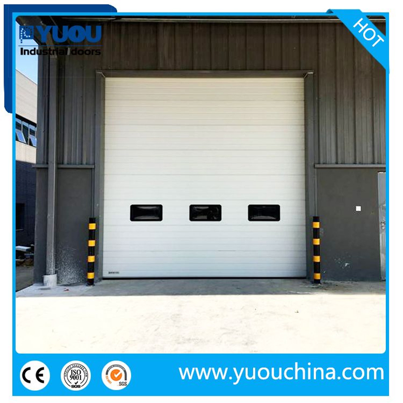 Exterior Safety Electric Motorized Thermal Insulated Security Overhead Sectional Garage Door