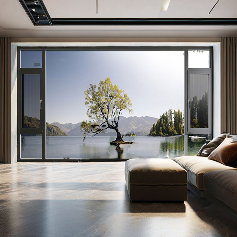 Narrow Frame Ultra Large Glass Aluminum Double Glazed Casement Windows