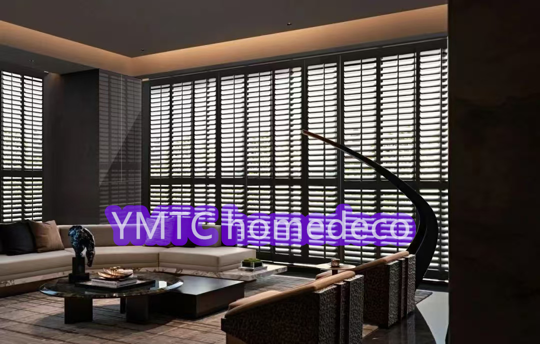 Factory Price Wood and PVC Shutter Interior 89mm Louver Plantation Shutters