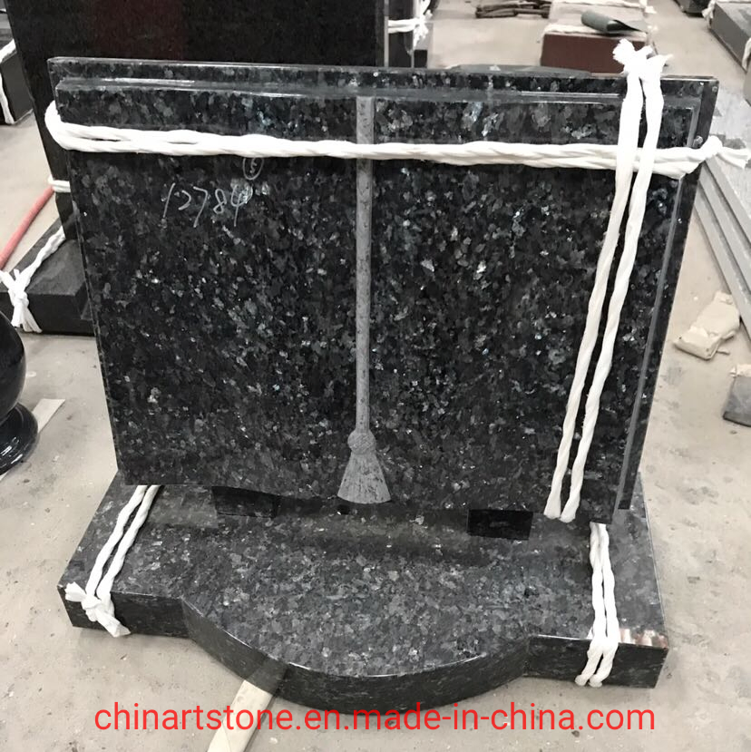 Emerald Pearl Blue Pearl Granite Headstone for Grave