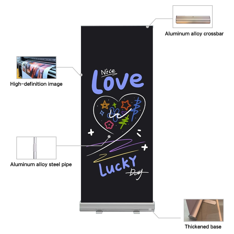Roll up Banner 85X200 Horizontal Banner Stands Retractable Custom Banner Flag