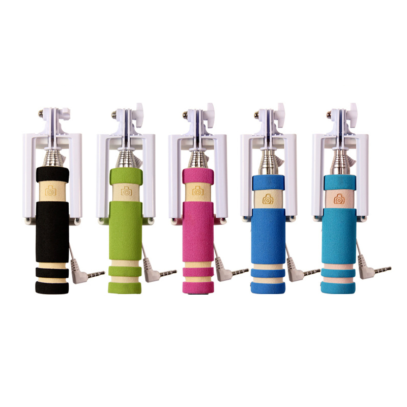 Складной монопод для селфи с проводным управлением