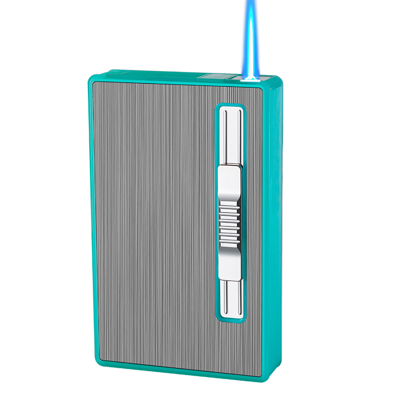 20 Slim Cigarette Capacity Night Glow Cigarette Box with Lighter