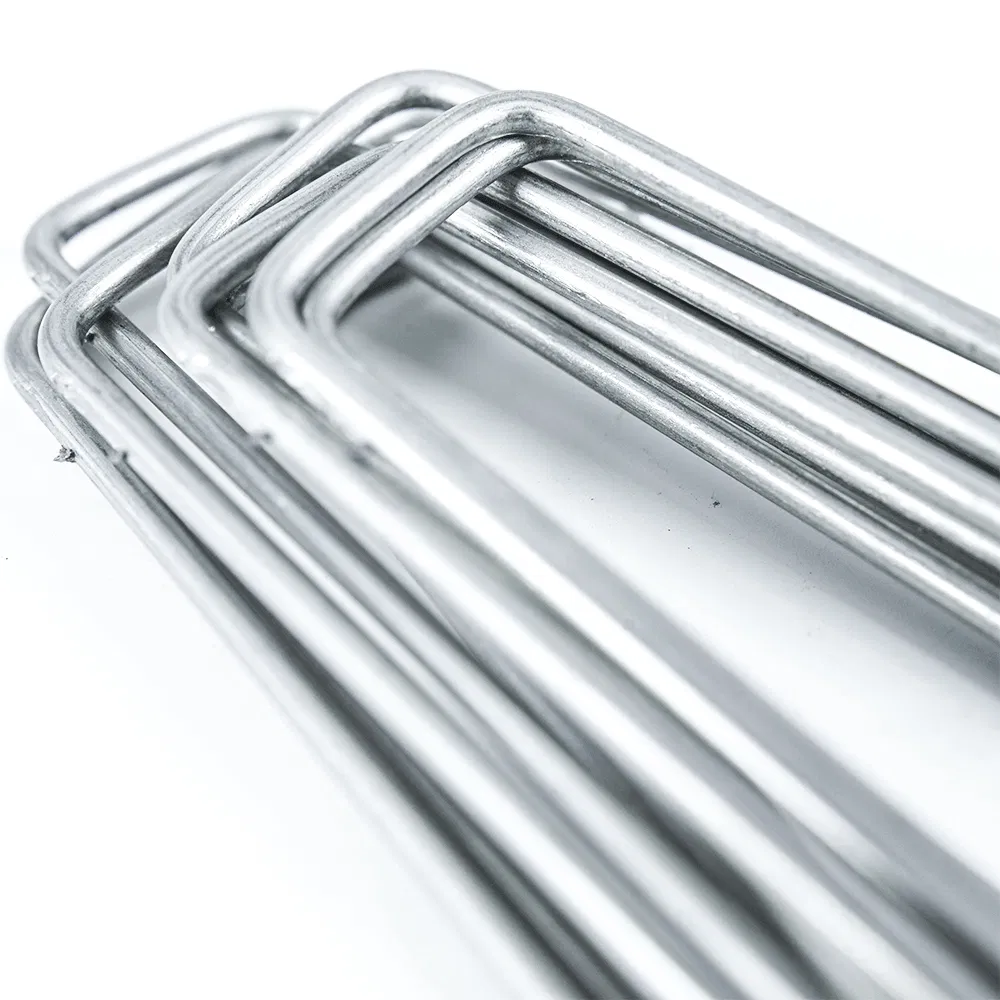 6" Strong Galvanised Ground Staples