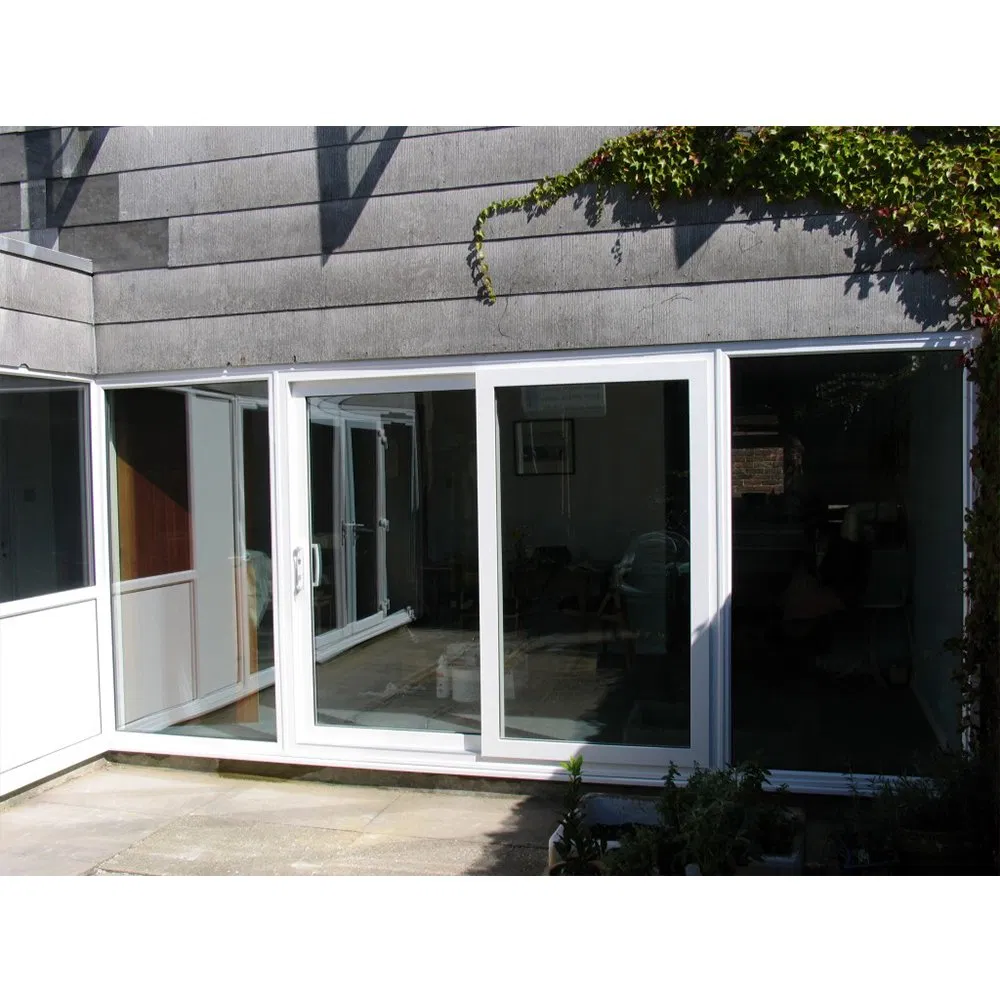Single Glass/ Double Glass UPVC Plastic Sliding Doors China Factory
