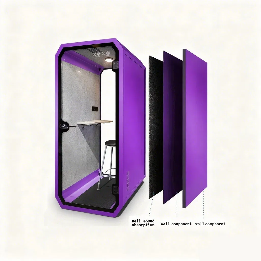 Soundproof Booth Modular Portable Modular Office Phone Pod Office Booth