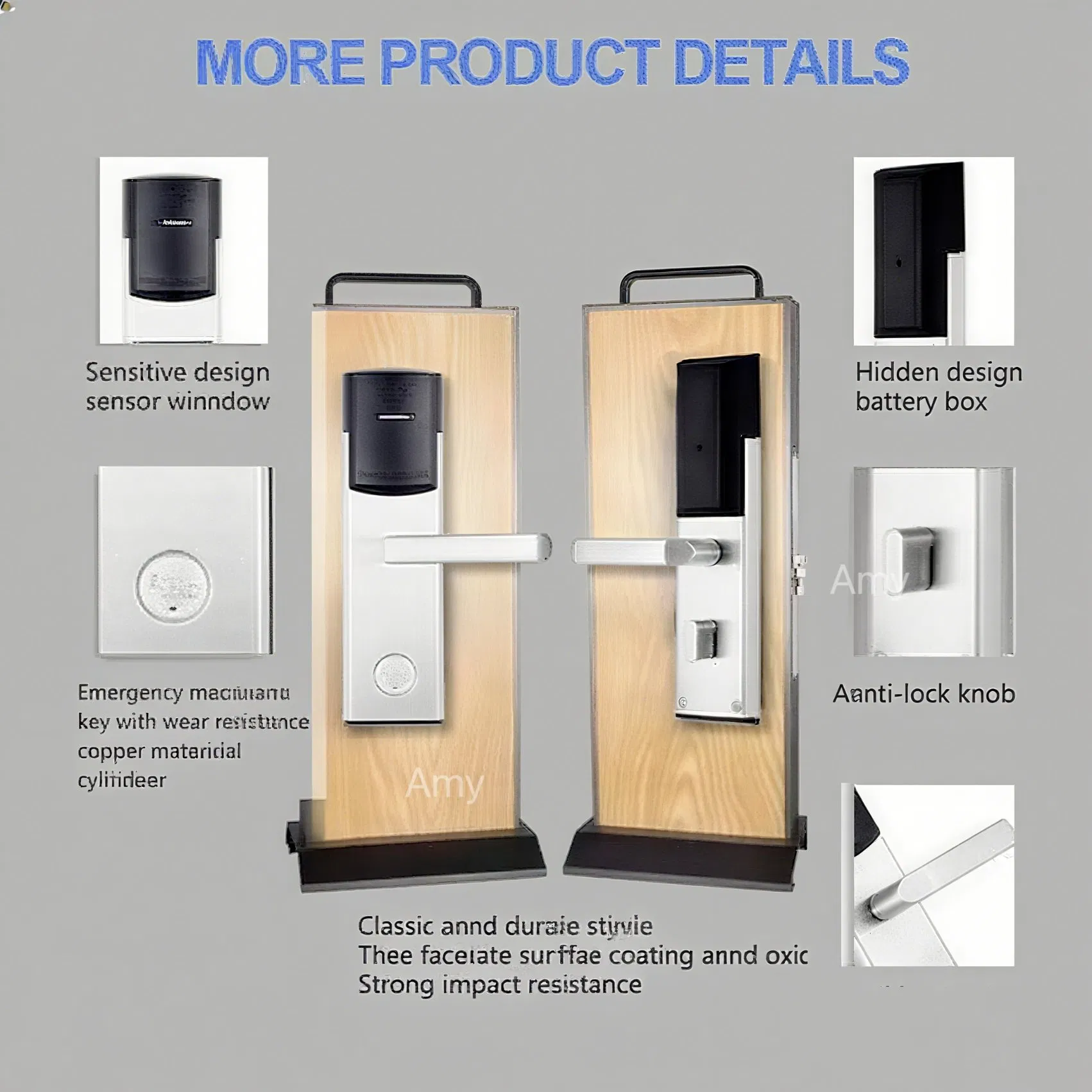 Hot Sale Customized Color Classic Automatic Design Arrival Competitive Price Hotel Smart Gate Door Lock