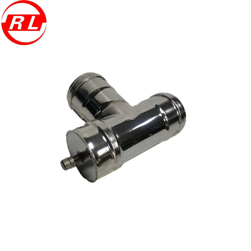 Pellet Stove Single Wall Tee with Tee Cap with Drain