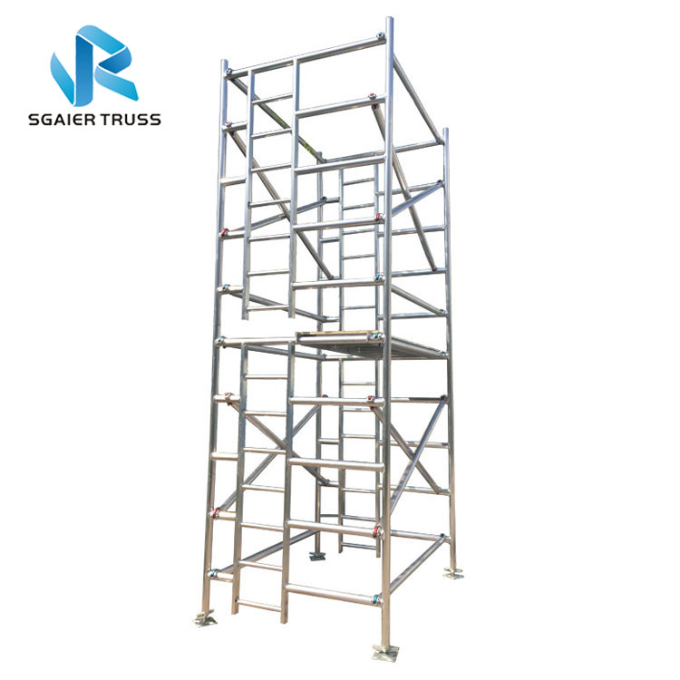 Australian Climbing Mobile Aluminum Ladder Moving Scaffold Platform Scaffolding System