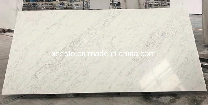 Customized Artificial White Quartz Countertops for Kitchen