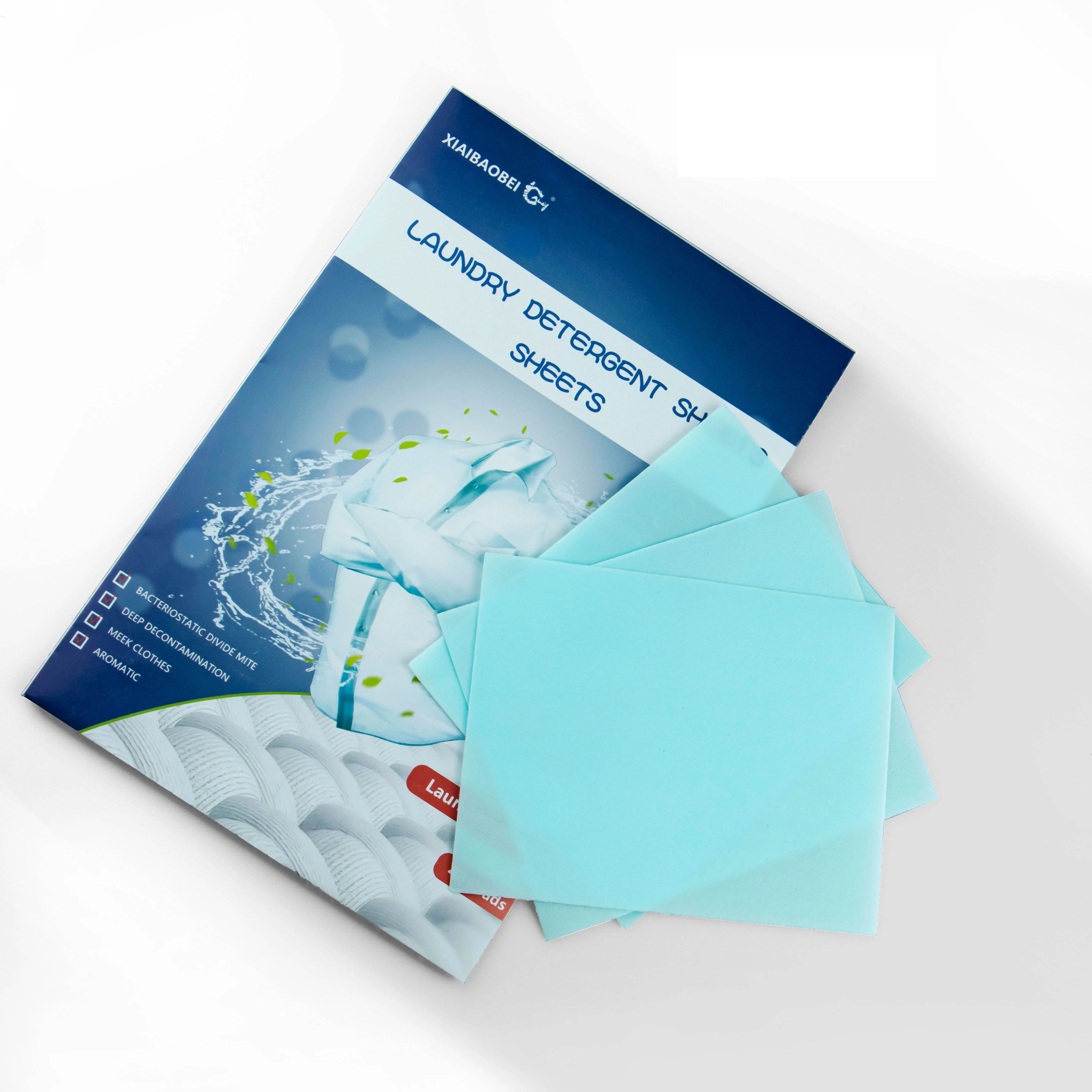 Natural Organic Eco Friendly Laundry Detergent Sheets for Washer Dryer Hypoallergenic Anti-Static Detergent Strip Laundry Detergent