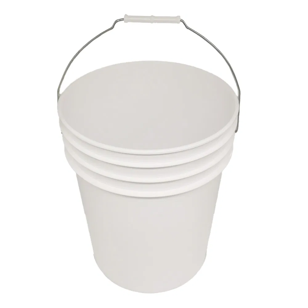 Shineopen Paint Pail Round Plastic Buckets with Spout Lid Customized 5 Gallon Plastic Buckets for Car Wash