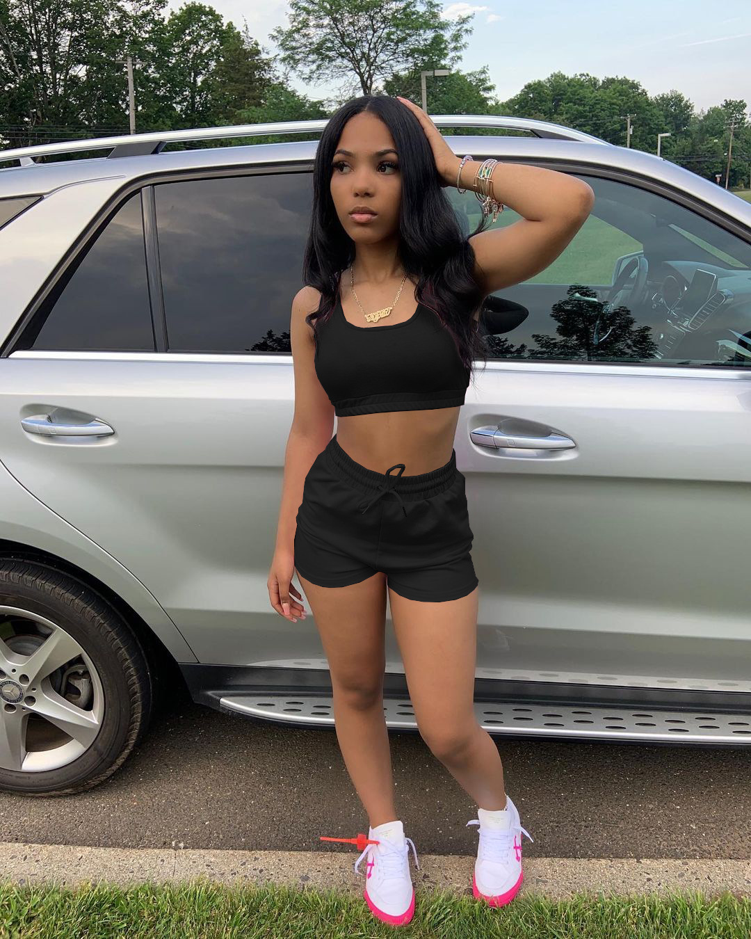 Комплект женский летний шорты и жилет