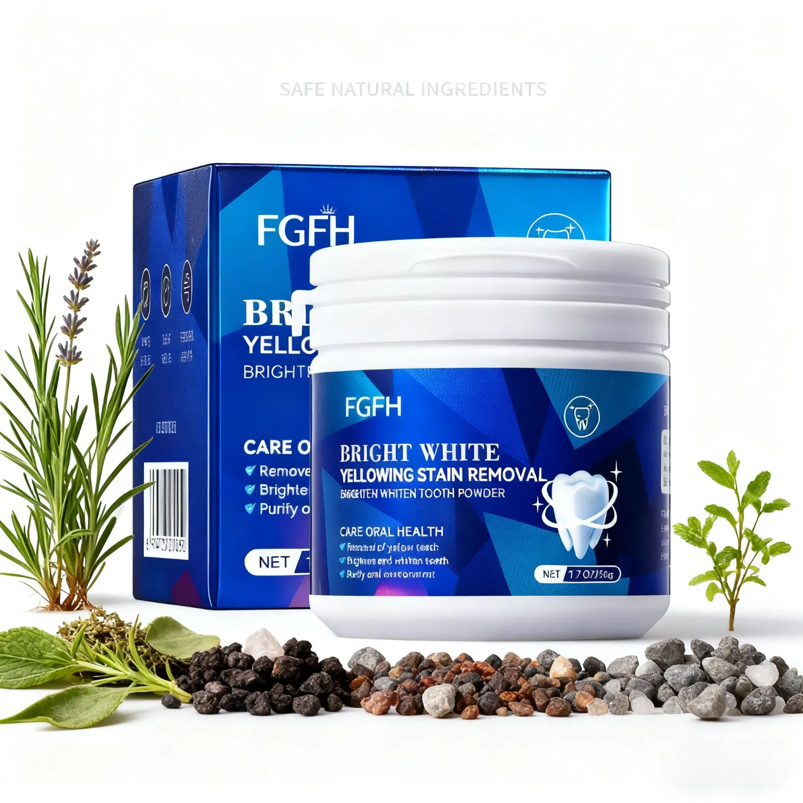 Whitening Tooth Powder Protects Gums Freshens Breath Removes Stains for Home Use