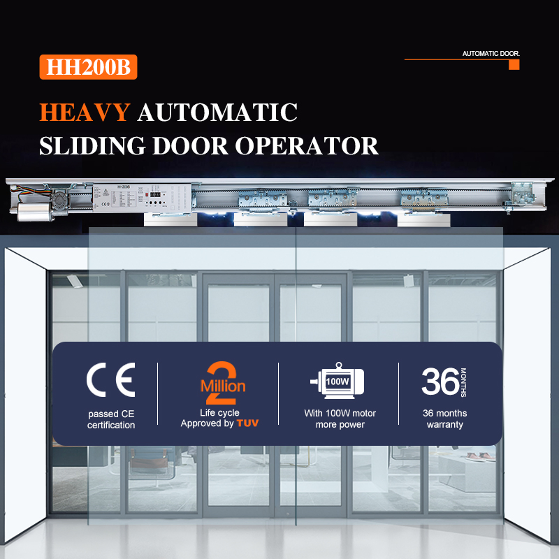 200kg 24V Motor Sliding Doors Commercial Automatic Door with Factory Price Hh200b