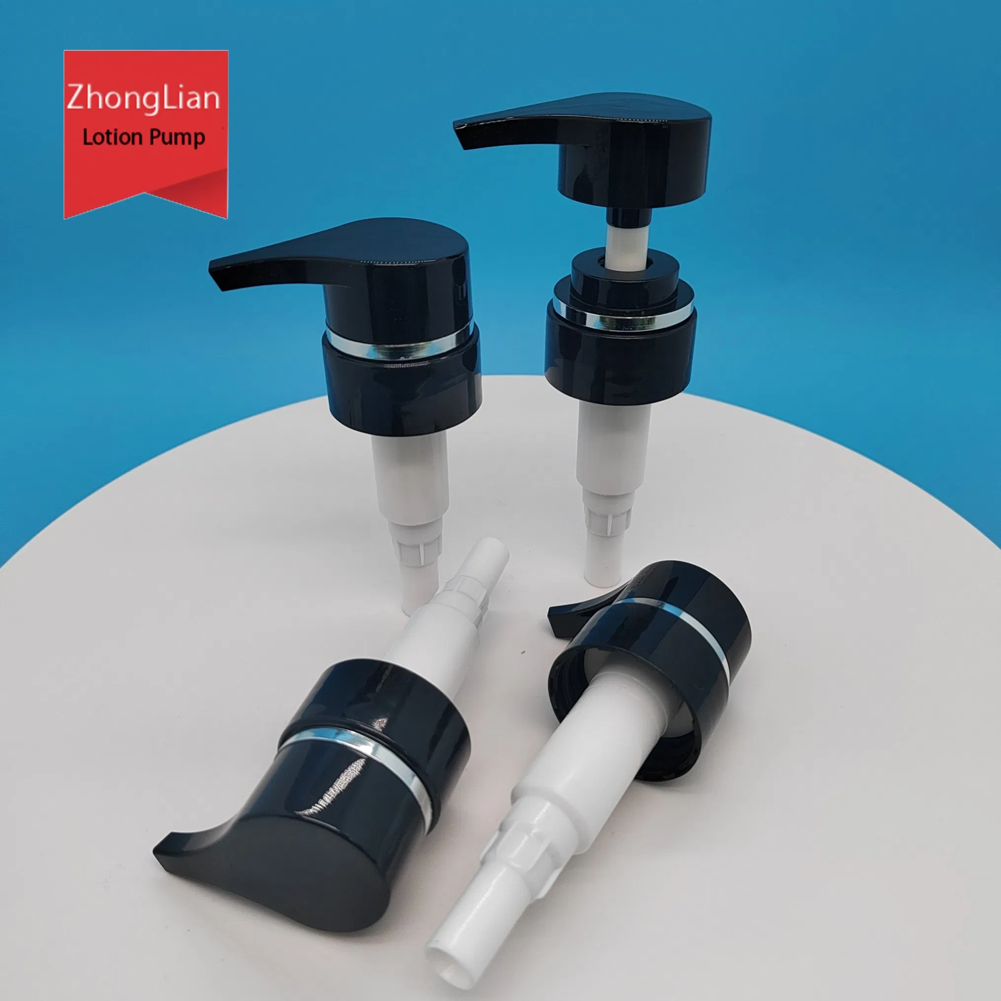 High-End Shampoo Packaging Black Chaplet Sliver 33/410 4cc Output Plastic Lotion Pump