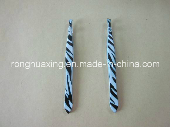 Ss-T80-9 Eyebrow Tweezers with Heat Transfer Pattern Printing