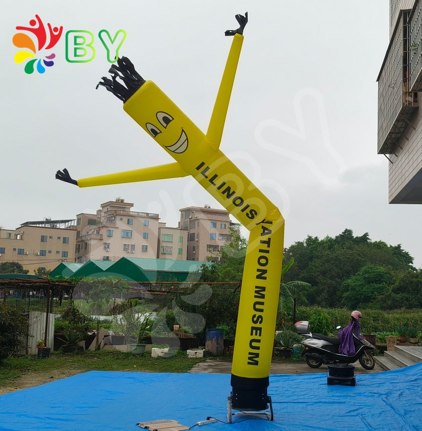 Factory Wholesale 4.5mh Carton Doll Inflatable Air Dancer Double Side Man with Hand